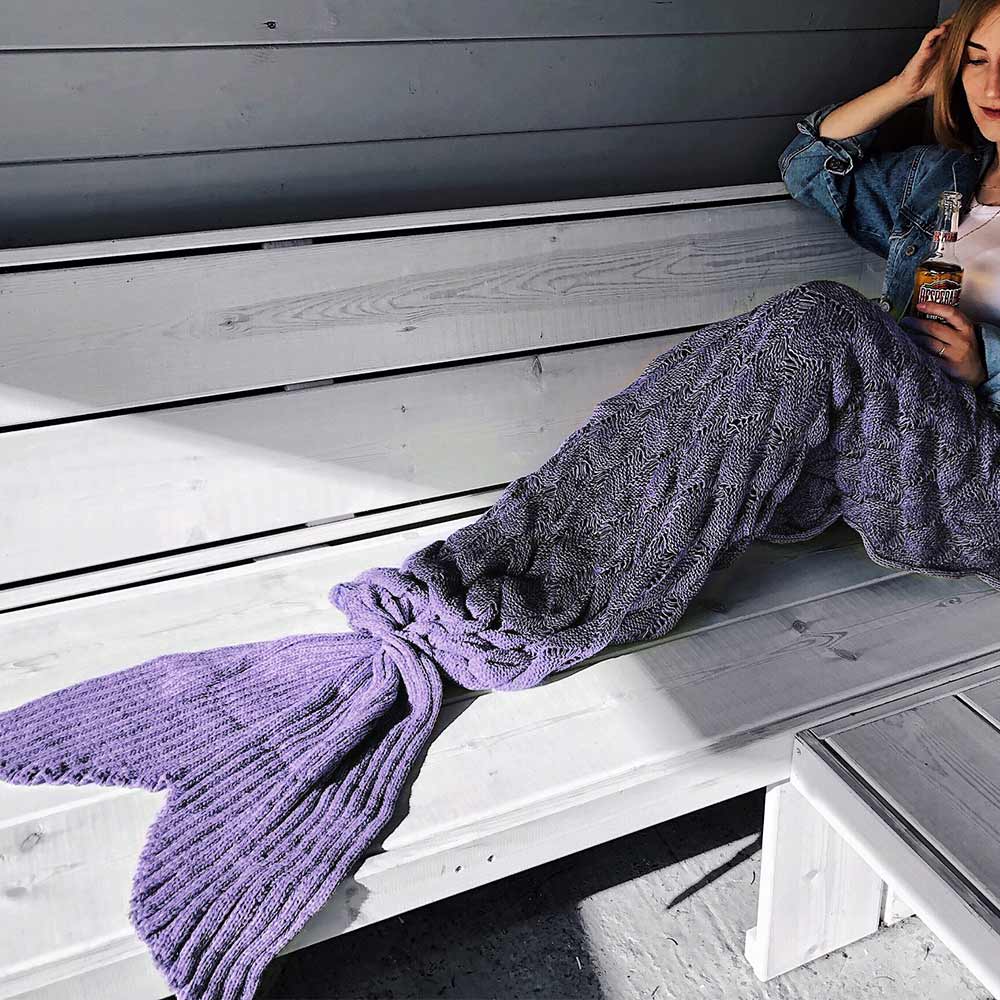 Mermaid Tail Blanket - Purple (04345.PR)